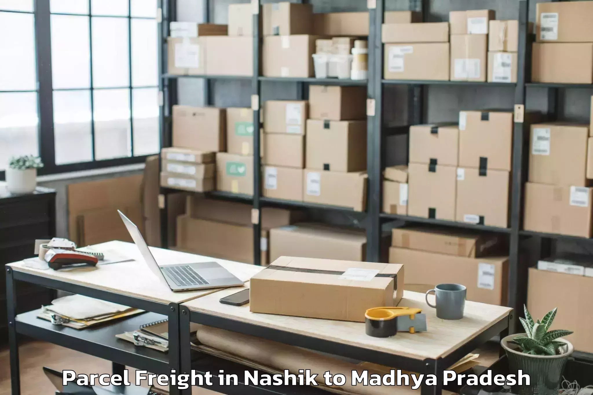 Top Nashik to Mhow Parcel Freight Available